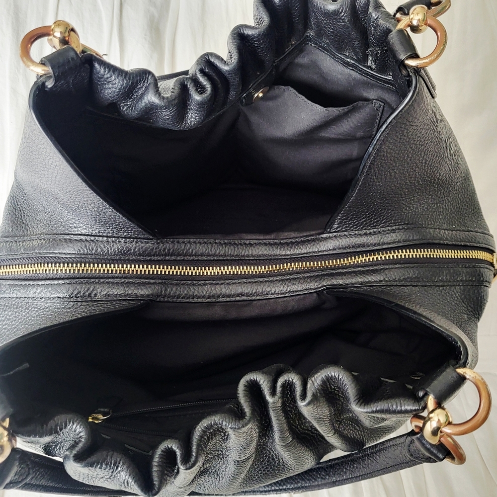 Coach Maya Leather Shoulder Bag, Perfect Slouchy Bag / Clutch With Gold Hardware - Picture 5 of 12